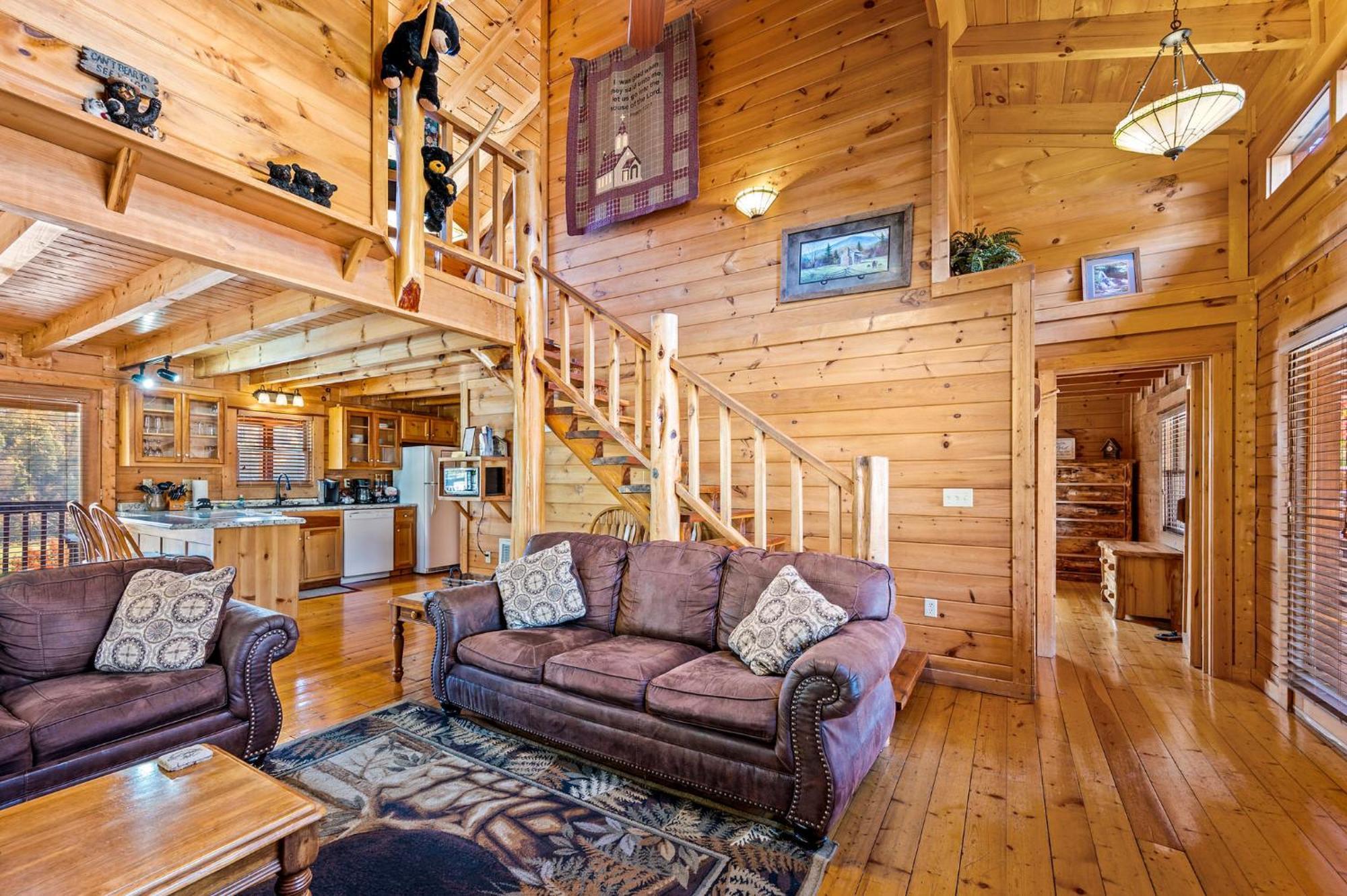 Bearfoot Pines - True Log Cabin - Wi-Fi, Hot Tub, Fishing, Deck With Views! - Mins To Pf سيفيرفيل المظهر الخارجي الصورة