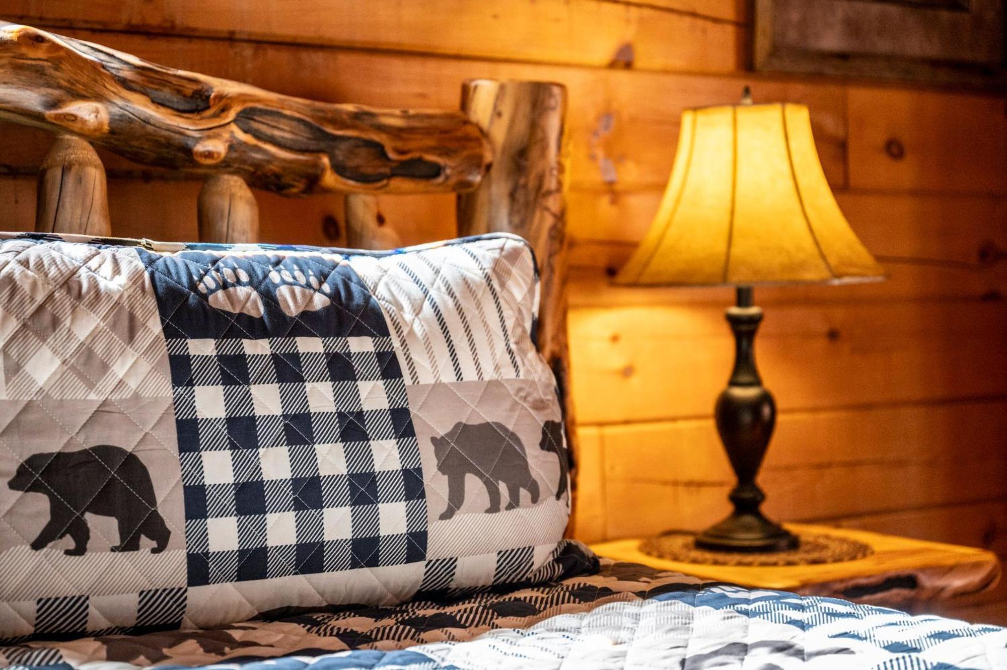 Bearfoot Pines - True Log Cabin - Wi-Fi, Hot Tub, Fishing, Deck With Views! - Mins To Pf سيفيرفيل المظهر الخارجي الصورة